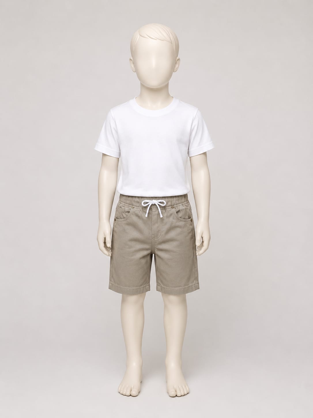 Gray Cotton Short for Boys