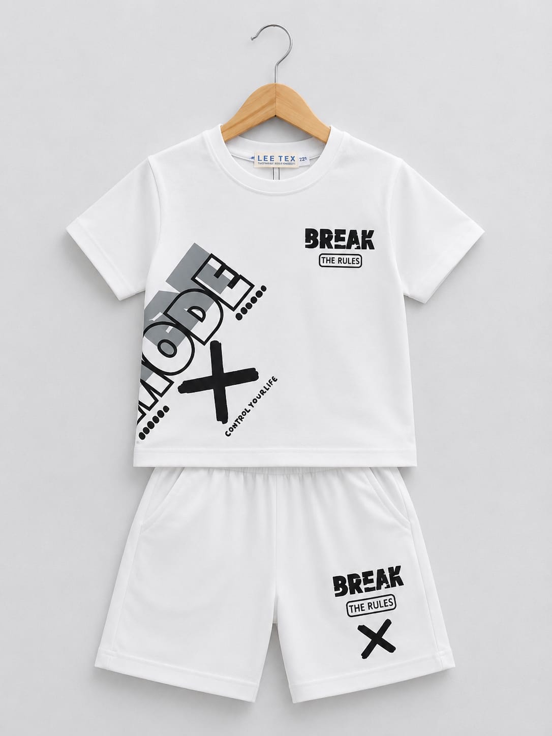 Boys’ “Sunshine” Graphic Tee & Cargo Shorts Set