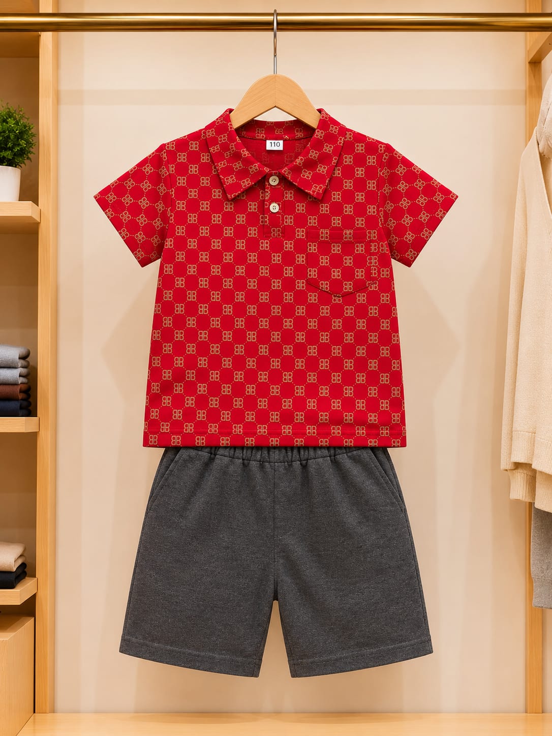 Boys Casual Cotton T-Shirt with Flexible Short