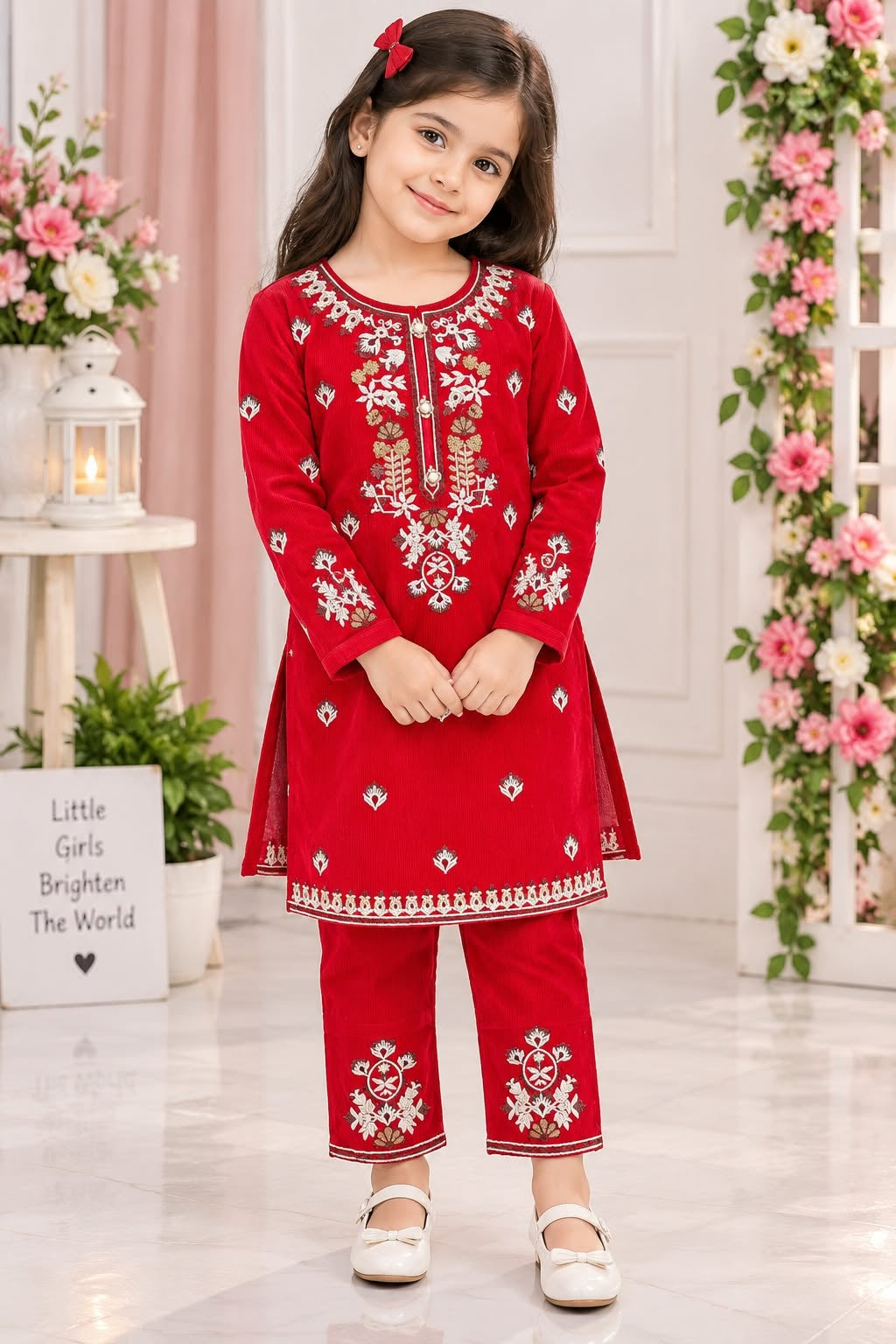 Cotrai Velvet Shalwar Kamees for Girls