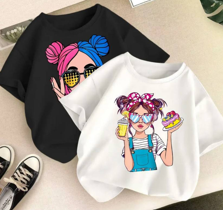 kids Girl's Simple Shirts