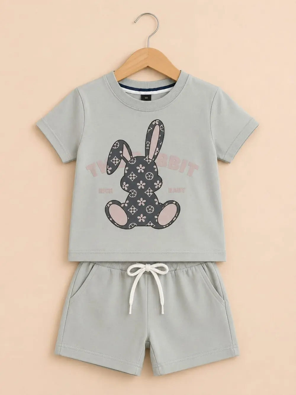 Boys’ “Sunshine” Graphic Tee & Brown Cargo Shorts Set