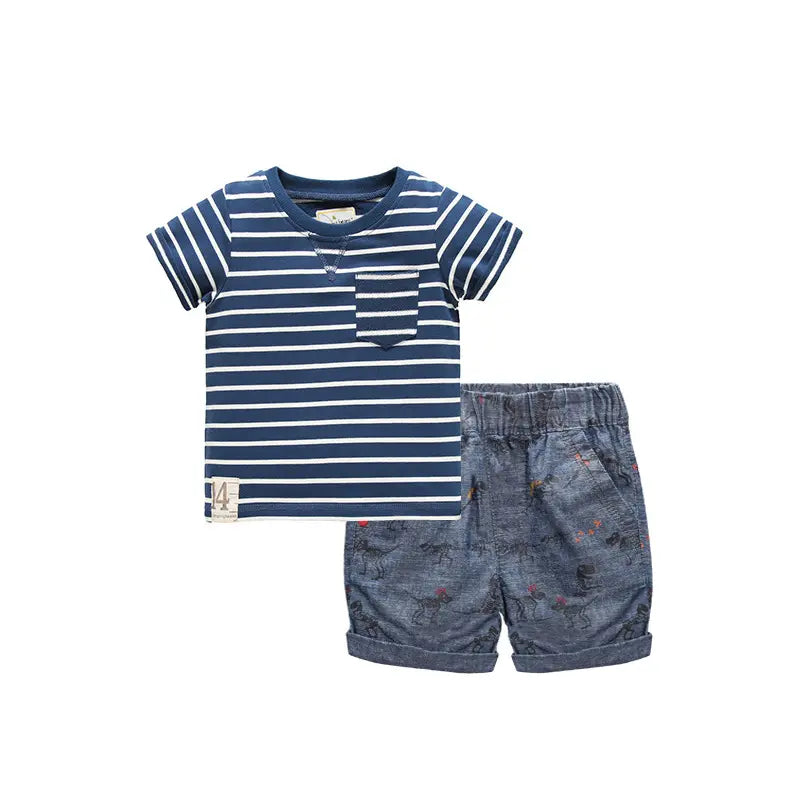 Boy’s Summer Casual Shorts Loose Straight Washed Denim Breathable Quick Dry with Hip Hop Style
