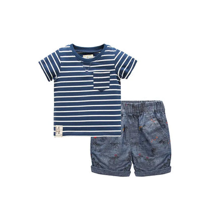 Boy’s Summer Casual Shorts Loose Straight Washed Denim Breathable Quick Dry with Hip Hop Style