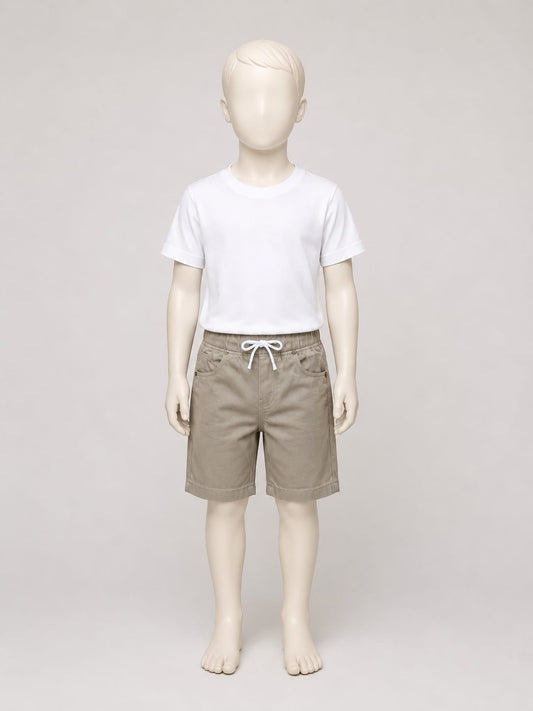 Gray Cotton Short for Boys