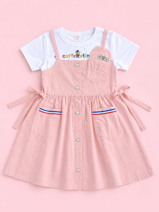Soft & Comfortable Pink Cotton Frocks for Girls