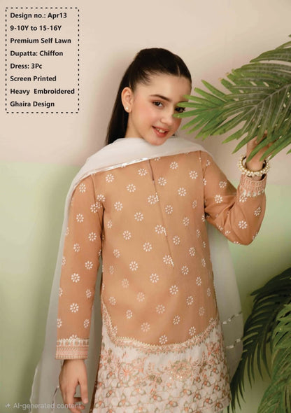 Premium Self Lawn with Chiffon Dupatta & Embroidery