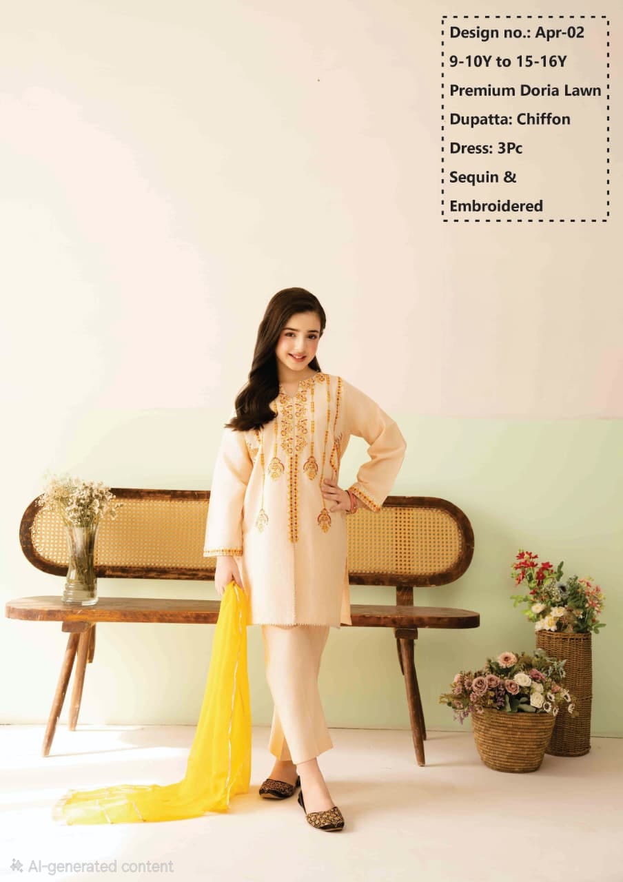 Premium Doria Lawn with Chiffon Dupatta