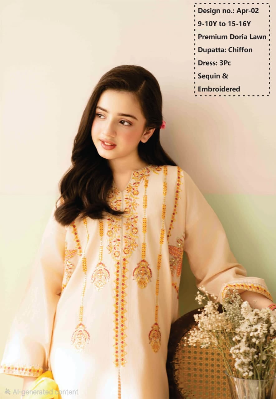Premium Doria Lawn with Chiffon Dupatta