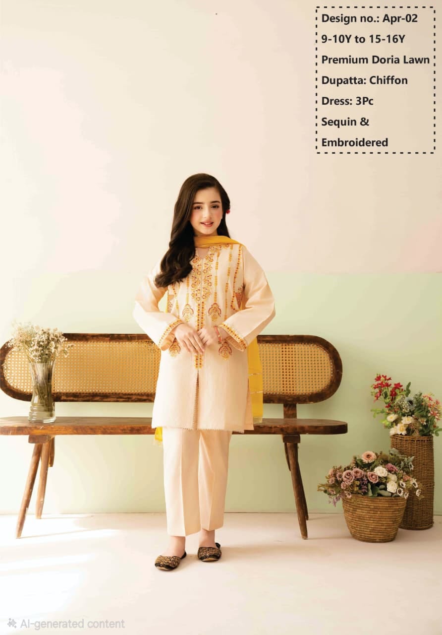 Premium Doria Lawn with Chiffon Dupatta