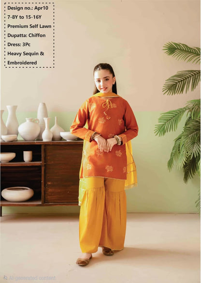 Premium Self Lawn with Chiffon Dupatta and Heavy Sequin & Embroidered