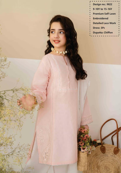 Premium Self Embroidered Lawn with Chiffon Dupatta