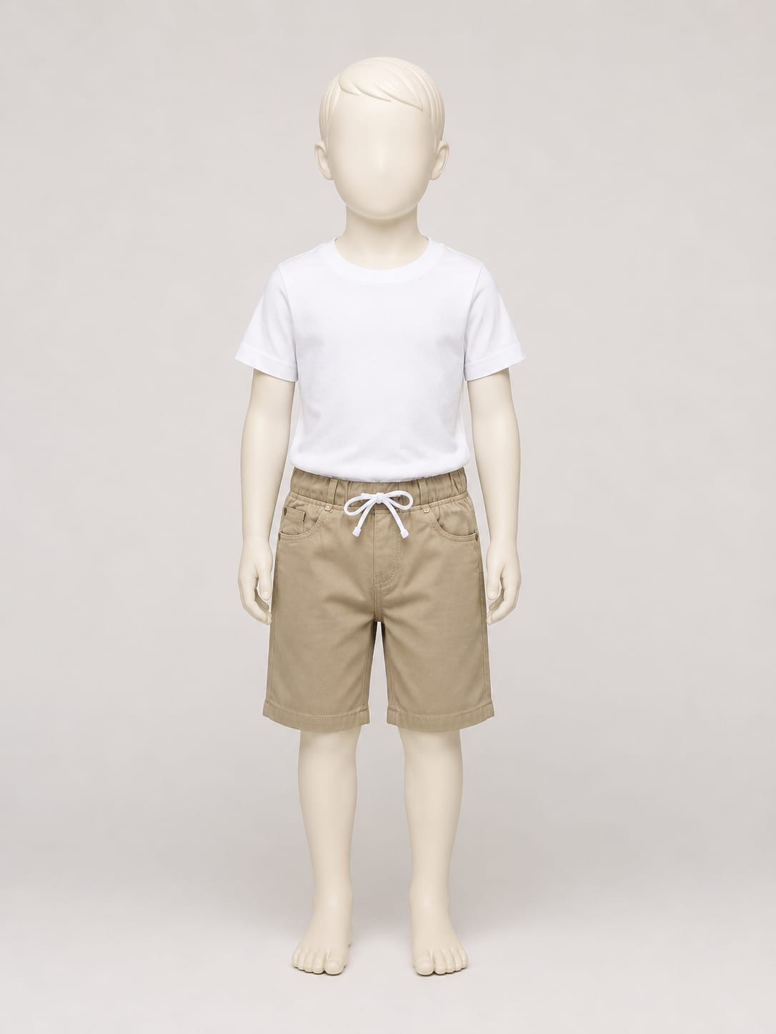Light Golden Cotton Short for Boys