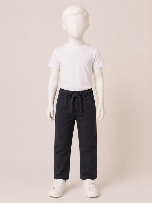 Black Cotton Pant for Boys
