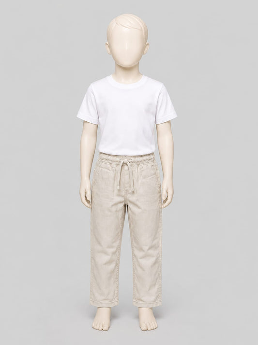 White Cotton Pant for Boys
