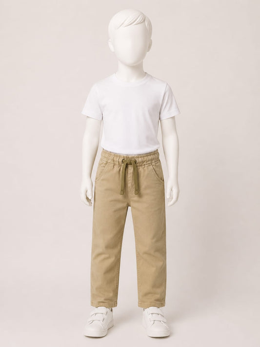 Light Golden Cotton Pant for Boys