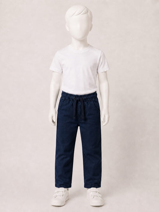 Navy Blue Cotton Pant for Boys