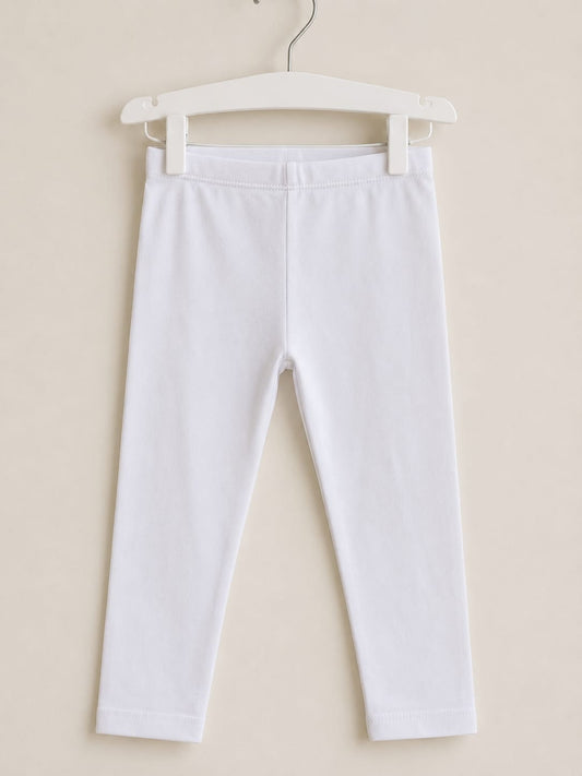 White Light Weight Soft Fabric Girls Tight