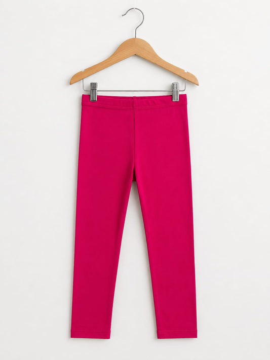 Shocking Pink Light Weight Soft Fabric Girls Tight