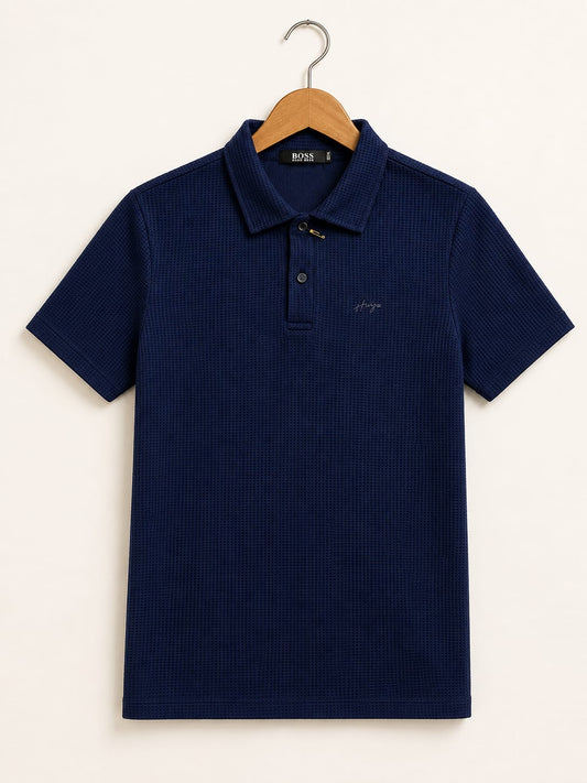 Boss Soft Fabric Navy Blue T Shirt for Boys