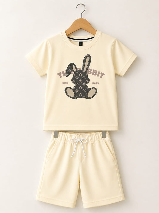 Boys’ “Sunshine” Graphic Tee & Cargo Shorts Set