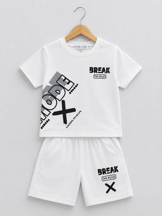 Boys’ “Sunshine” Graphic Tee & Cargo Shorts Set