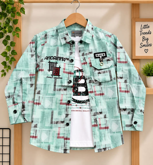 Premium Quality Full Sleeves Double Shirt for Boys