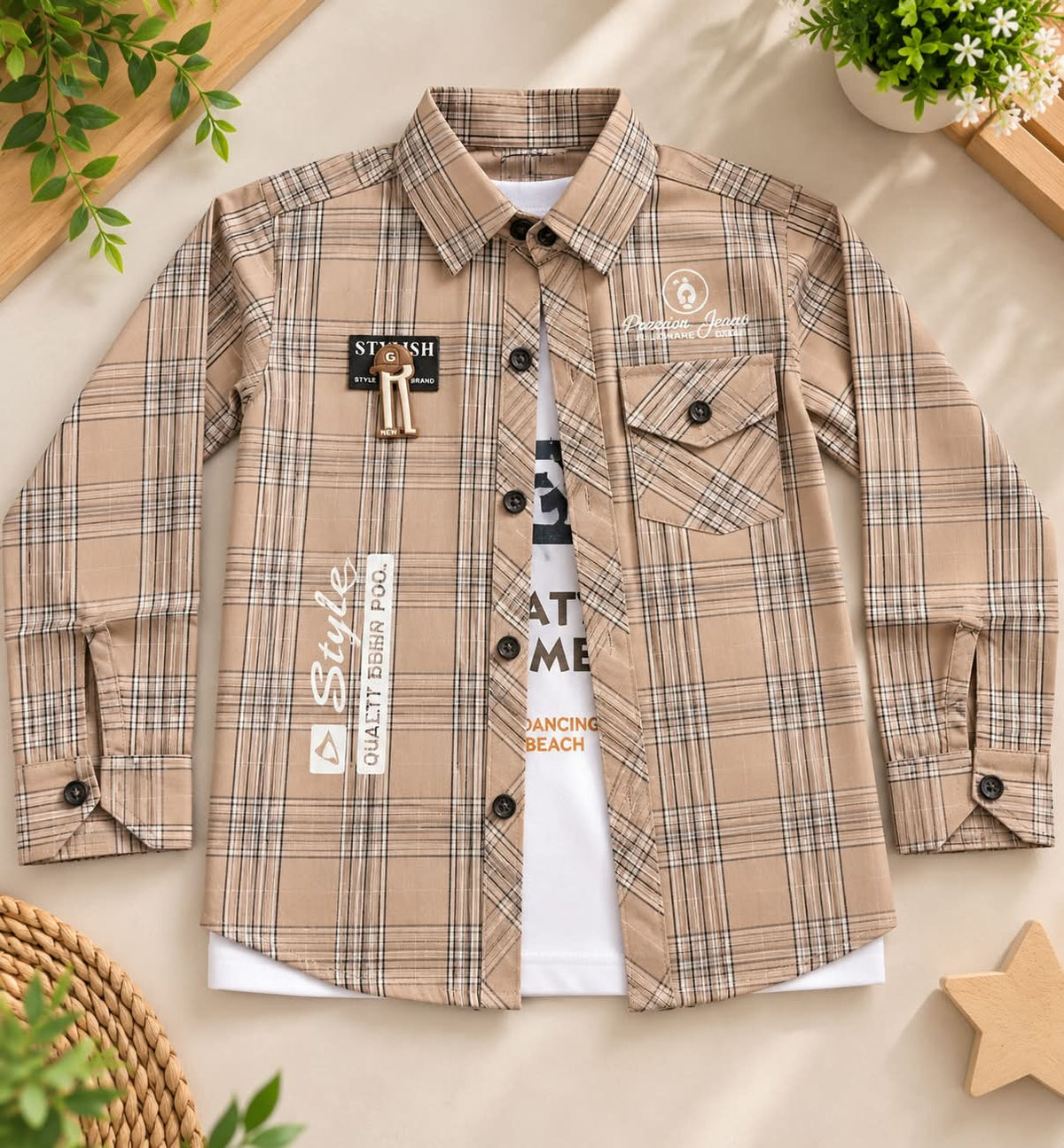 Premium Quality Full Sleeves Double Shirt for Boys