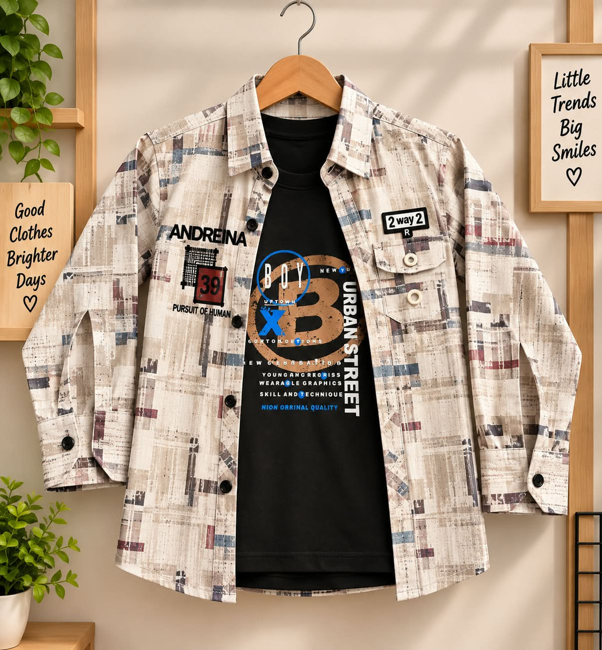 Premium Quality Full Sleeves Double Shirt for Boys