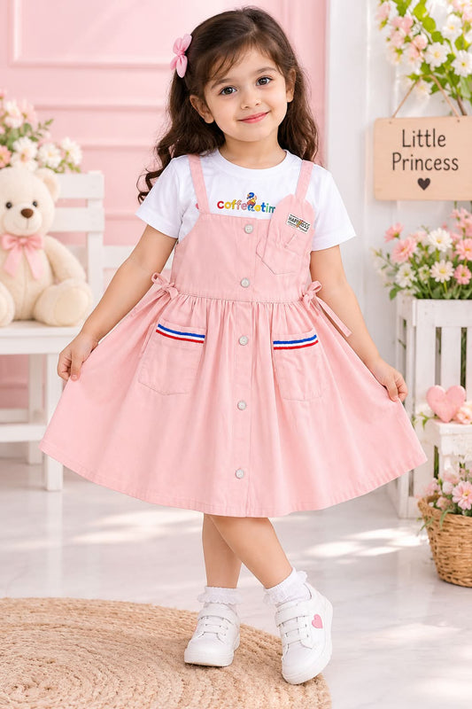 Soft & Comfortable Pink Cotton Frocks for Girls (Imported)