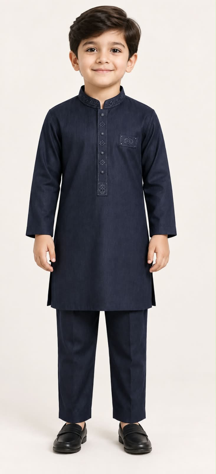 AL Karam Navy Blue Shalwar Kameez for Boys
