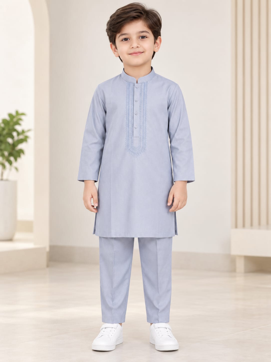 AL Karam Ice Blue Shalwar Kameez for Boys