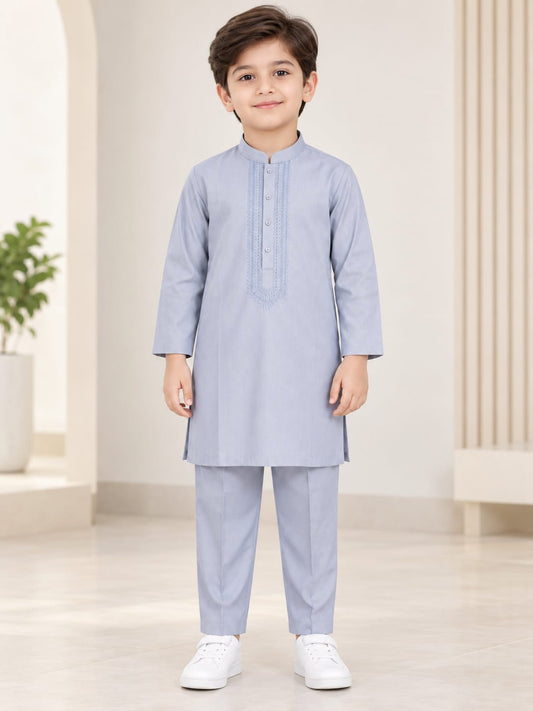 AL Karam Ice Blue Shalwar Kameez for Boys