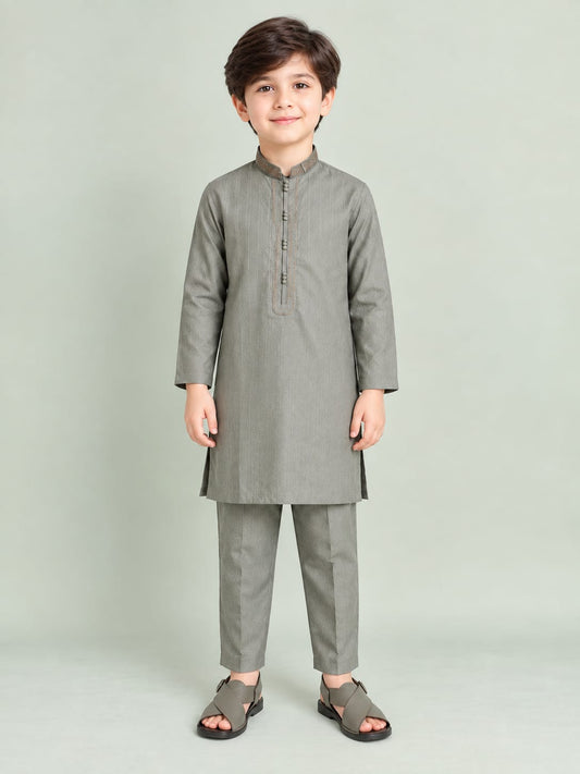 AL Karam Sage Grey Shalwar Kameez for Boys