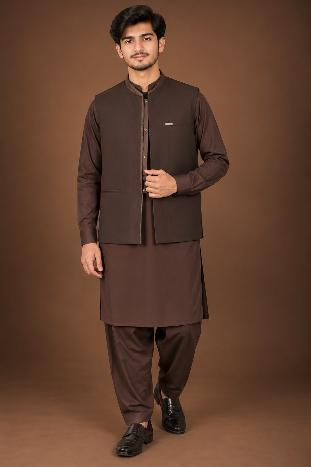Best Quality Tropical Shalwar Kameez with Waist Coat for Boys