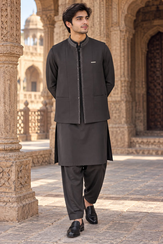 Best Quality Tropical Shalwar Kameez with Waist Coat for Boys