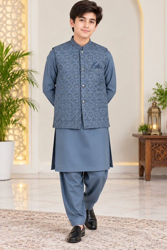 AL Karam Shalwar Kameez with Waist Coat for Boys