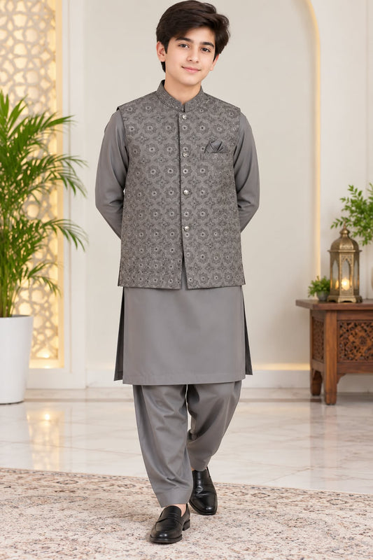 AL Karam Shalwar Kameez with Waist Coat for Boys