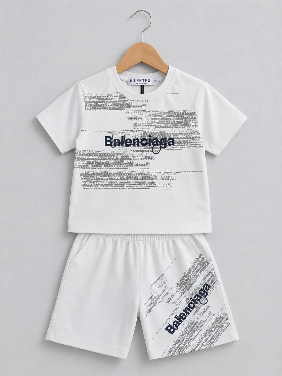 Boys’ “Sunshine” Graphic Tee & Brown Cargo Shorts Set